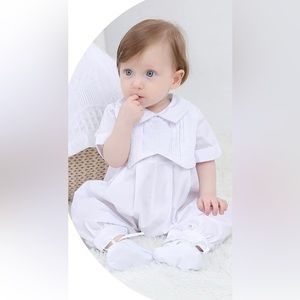 Baby Church Outfit  White With A Cross Size 6-9M